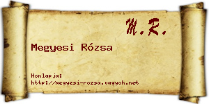 Megyesi Rózsa névjegykártya
